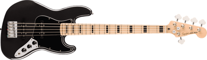 Squier Affinity Series® Active Jazz Bass® V, Maple Fingerboard, Black Pickguard, Black Metallic