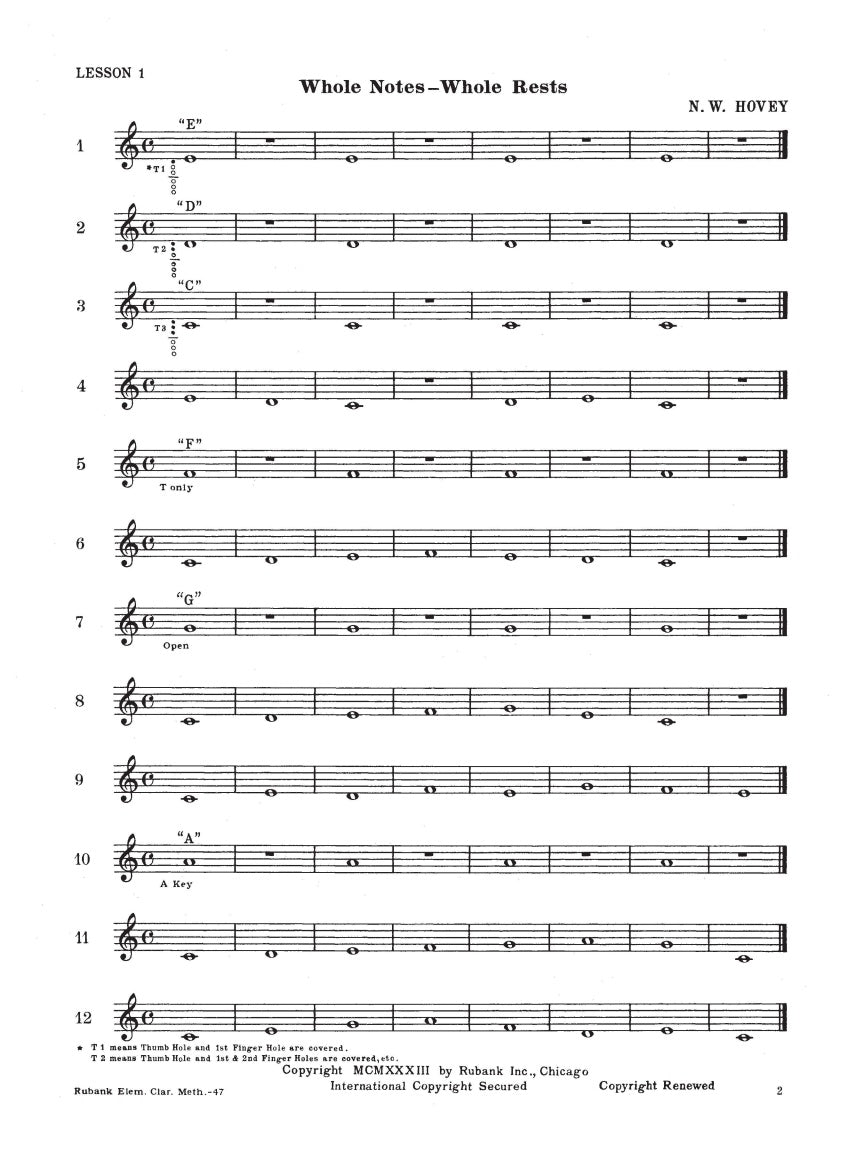 Rubank Elementary Method – Clarinet