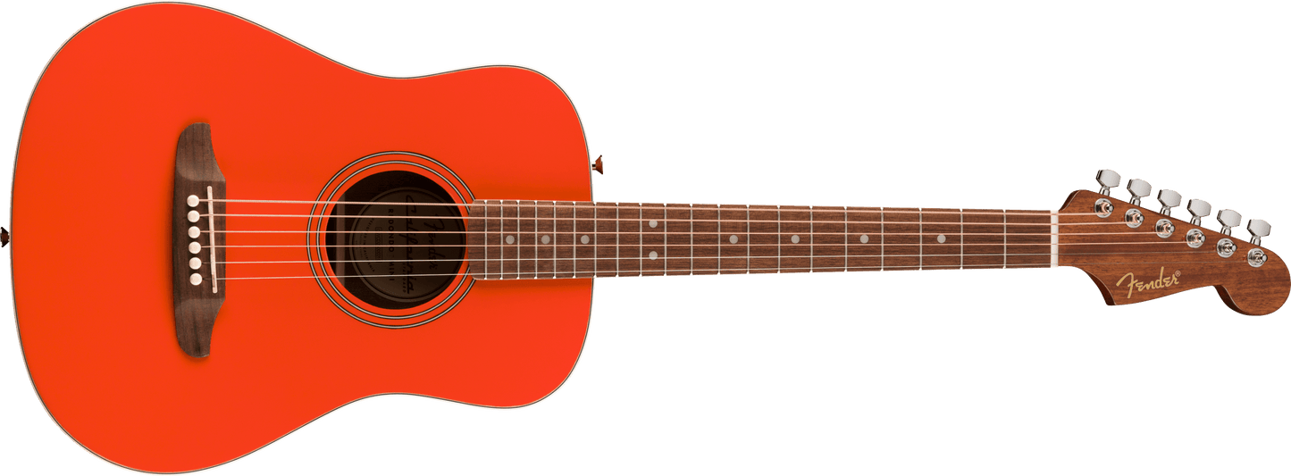 Fender California Standard Redondo™ Mini with Bag, Spruce Top, Fiesta Red