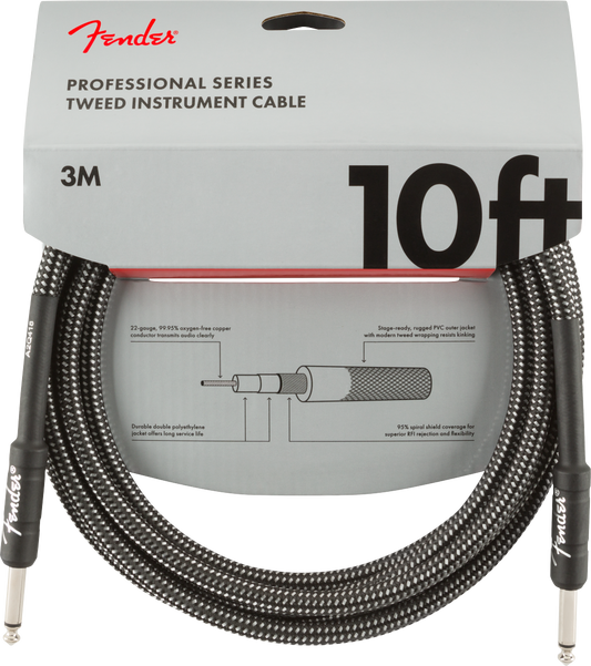 Professional Series Instrument Cables, 10', Gray Tweed