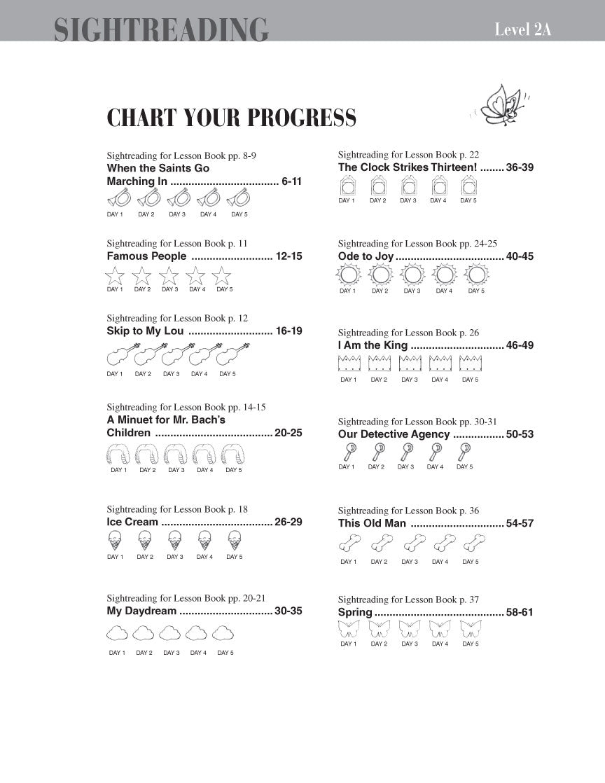 Faber Piano Adventures - Level 2A - Sightreading Book