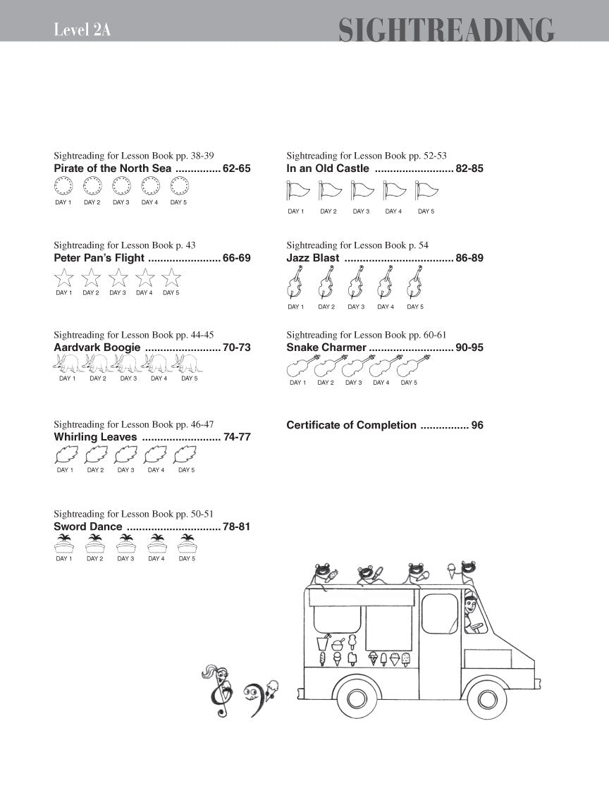 Faber Piano Adventures - Level 2A - Sightreading Book