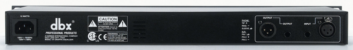 DBX 131 Single 31 Band Rackmount Graphic EQ (Discontinued)