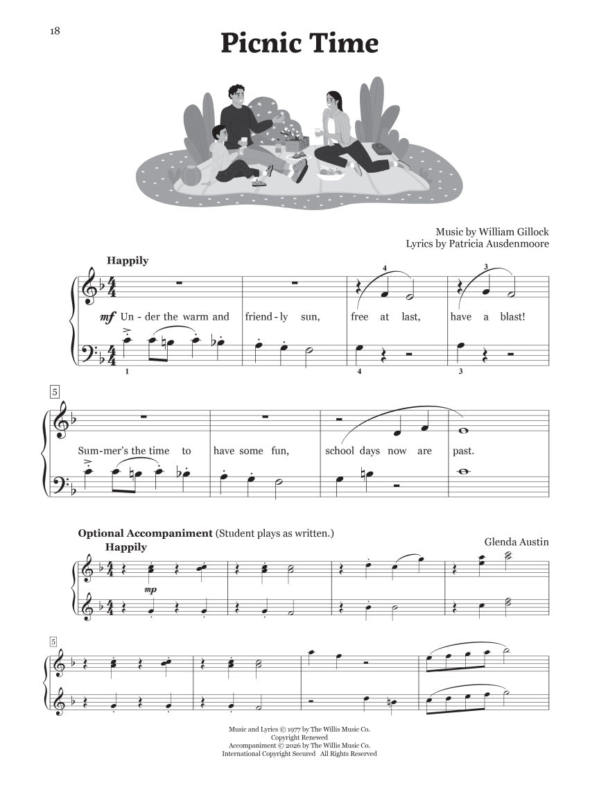 The Easiest Gillock Pieces for the Beginning Pianist - 31 Original Solos