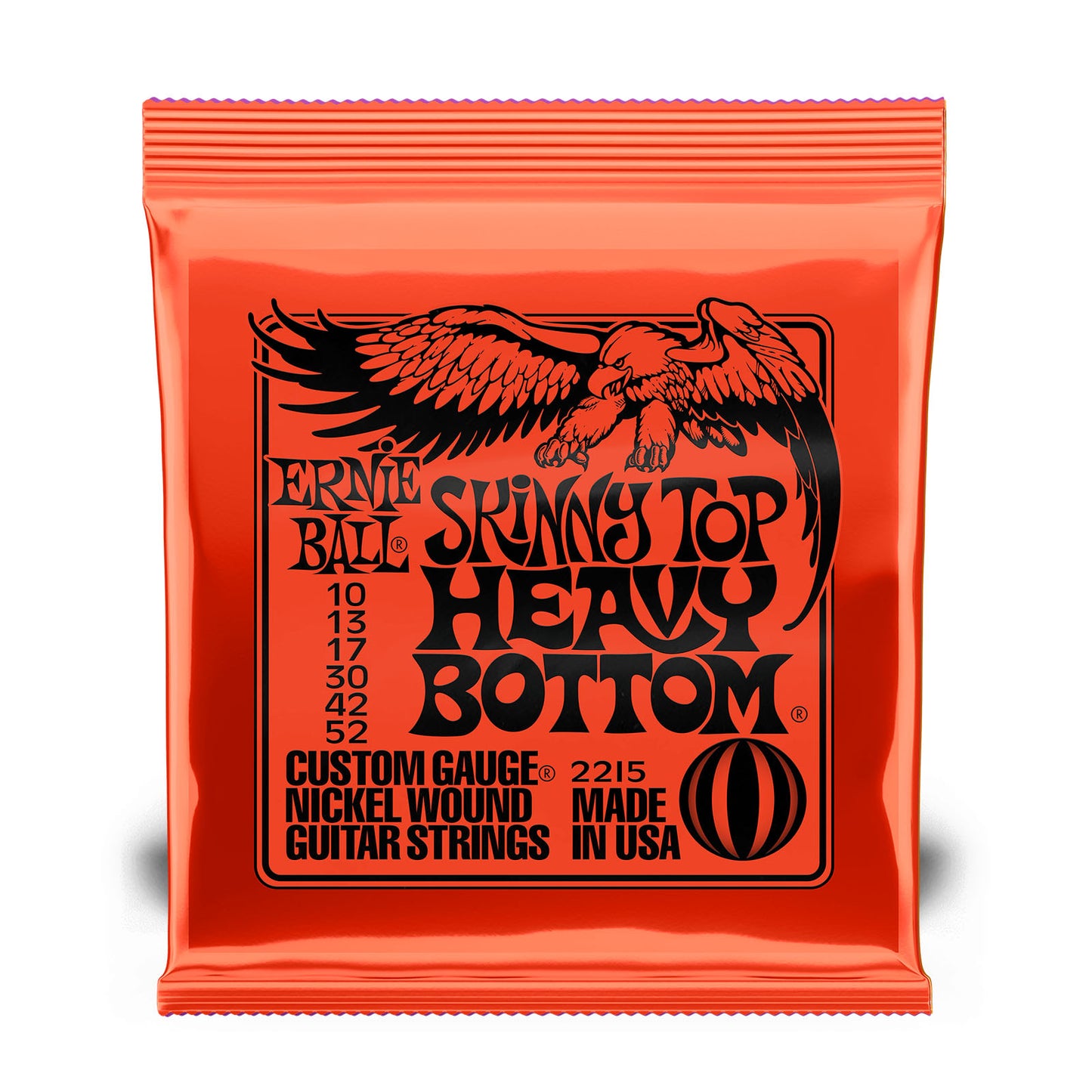 Ernie Ball 2215 Skinny Top Heavy Bottom Slinky Nickel Wound Electric Guitar Strings 10-52 Gauge