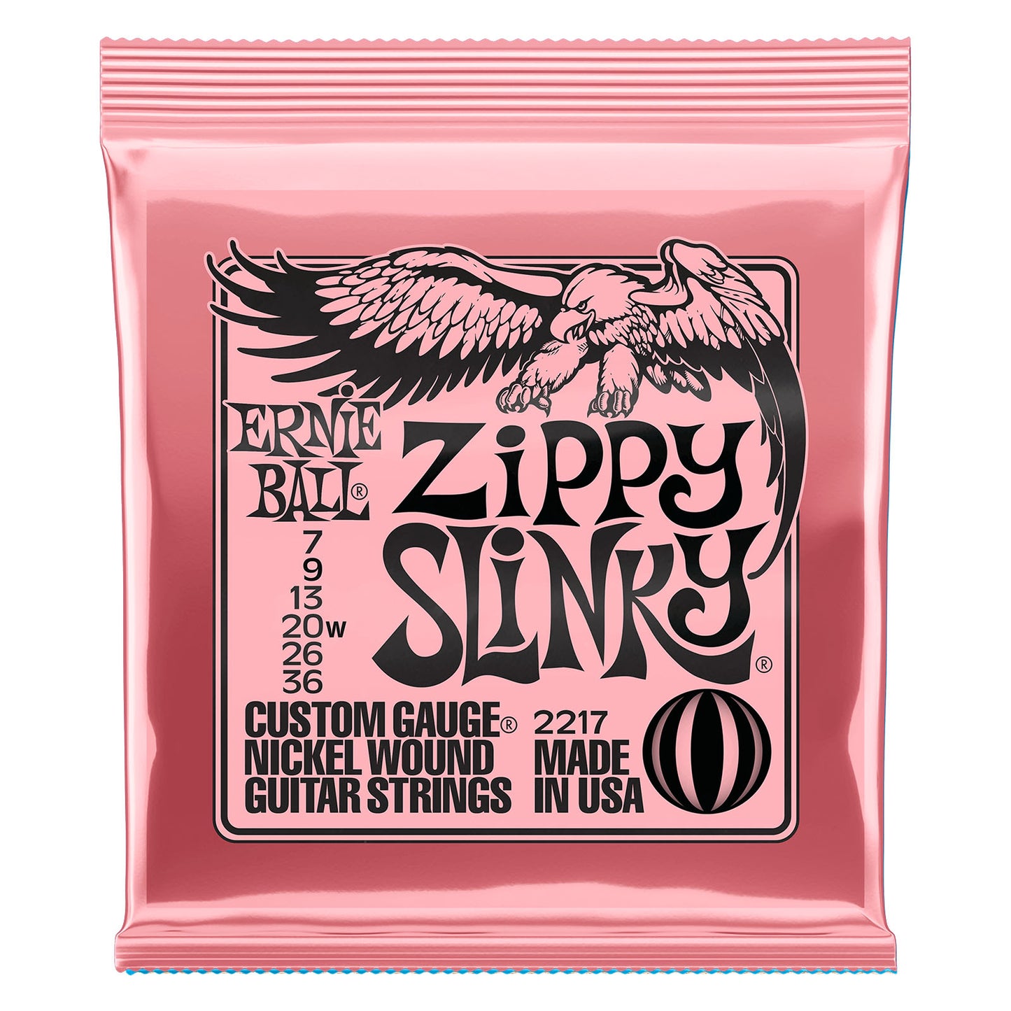 Ernie Ball 2217 Zippy Slinky Nickel Wound Electric Guitar Strings 7-36 Gauge