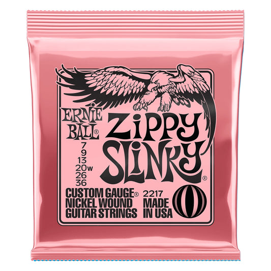 Ernie Ball 2217 Zippy Slinky Nickel Wound Electric Guitar Strings 7-36 Gauge