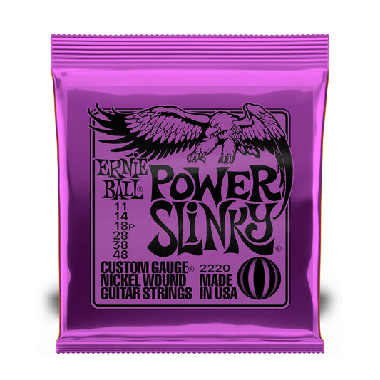 Ernie Ball 2220 Power Slinky Nickel Wound Electric Guitar Strings 11-48 Gauge