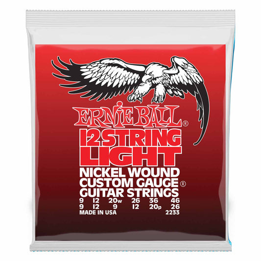 Ernie Ball 2233 Light Nickel Wound 12-String Electric Guitar Strings 9-46 Gauge