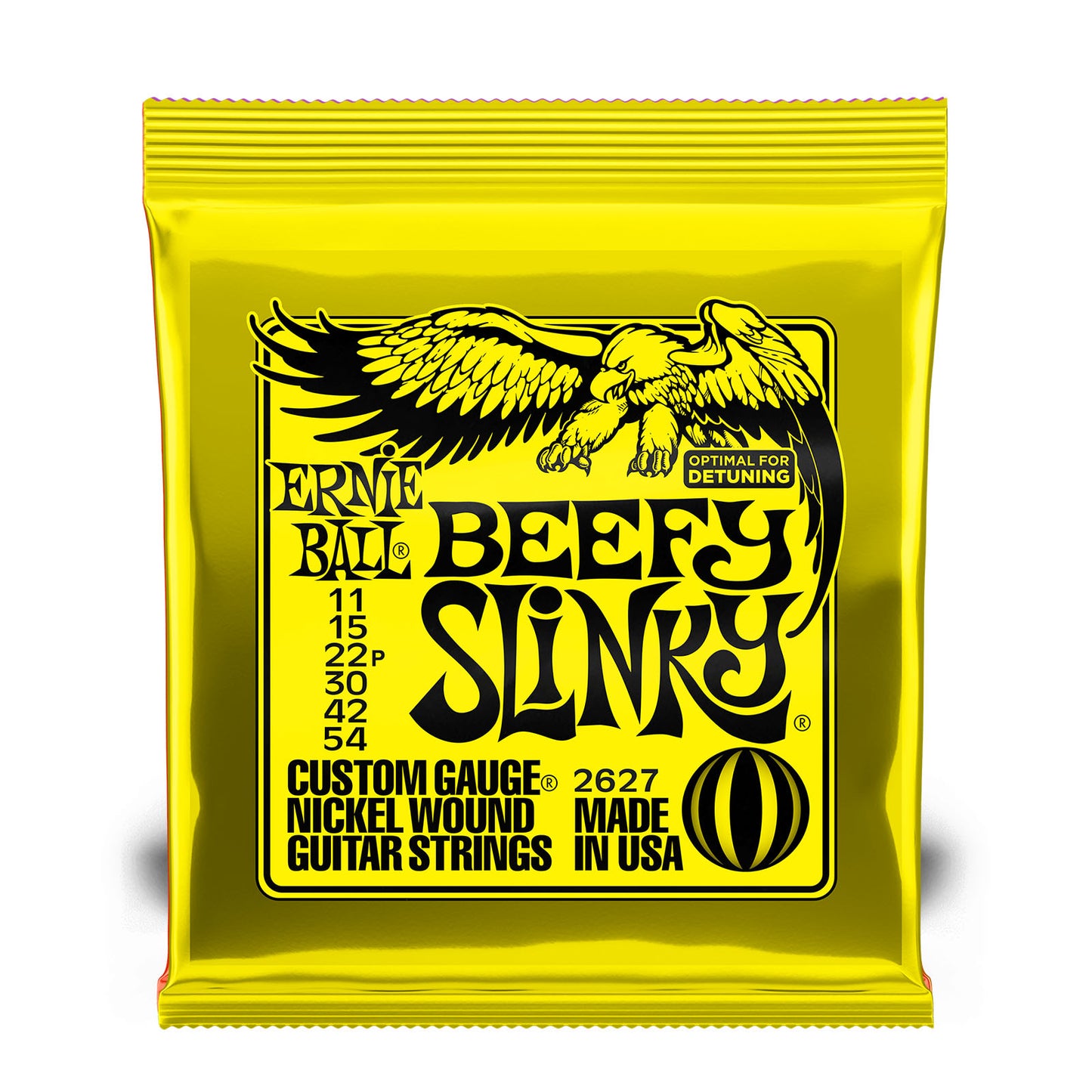 Ernie Ball 2627 Beefy Slinky Nickel Wound Electric Guitar Strings 11-54 Gauge