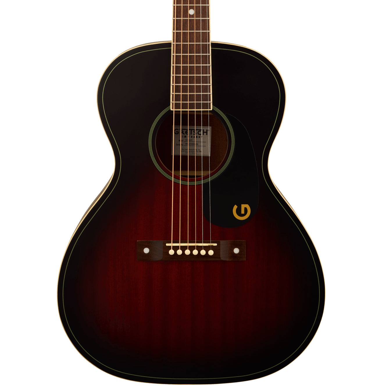 Gretsch  Jim Dandy™ Concert, Walnut Fingerboard, Black Pickguard, Deep Cherry Burst