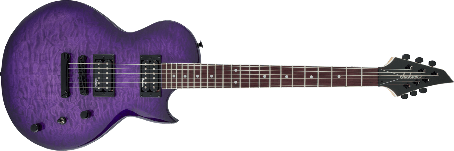 Jackson  JS Series Monarkh SC JS22Q, Amaranth Fingerboard, Transparent Purple Burst