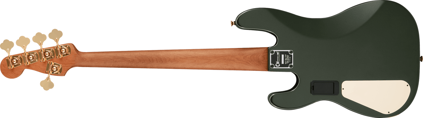 Charvel  Pro-Mod San Dimas® Bass JJ V, Caramelized Maple Fingerboard, Lambo Green Metallic