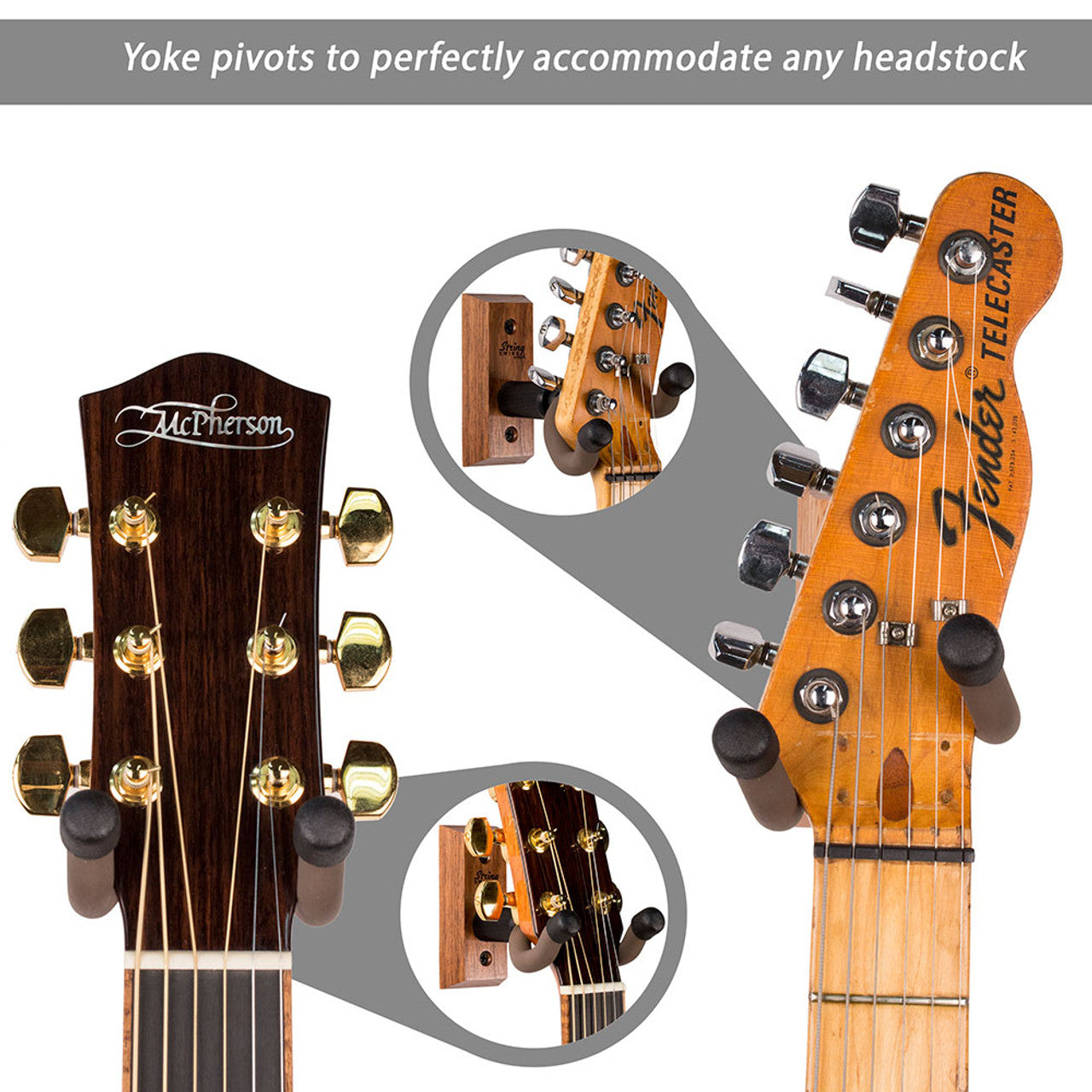 String Swing,Guitar Wall Mount for Acoustic & Electric Guitars | CC01