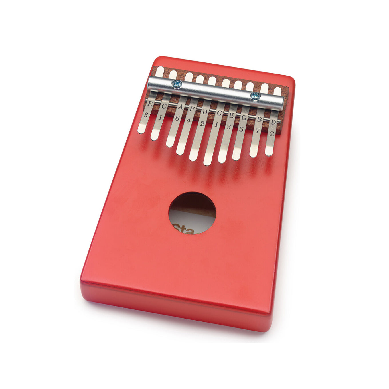 10 keys kid kalimba red finish