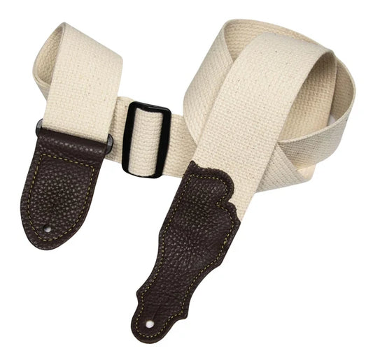Franklin 1-N-CH Cotton Guitar Strap - Glove Leather End Tab