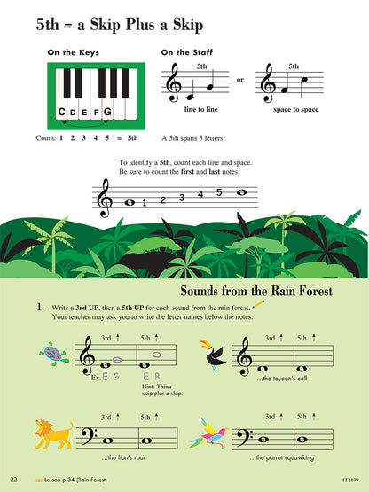 Faber Piano Adventures Level 1 – Theory Book – 2nd Edition by Hal Leonard