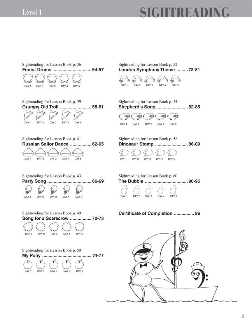 Faber Piano Adventures - Level 1 - Sightreading Book