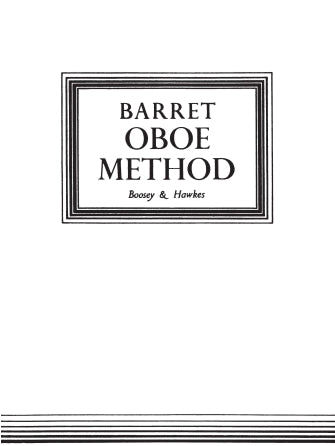 Barret - Oboe Method - Original Edition, Boosey & Hawkes