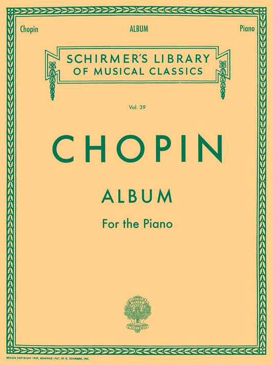 Chopin: Album (For the Piano) - G. Schirmer