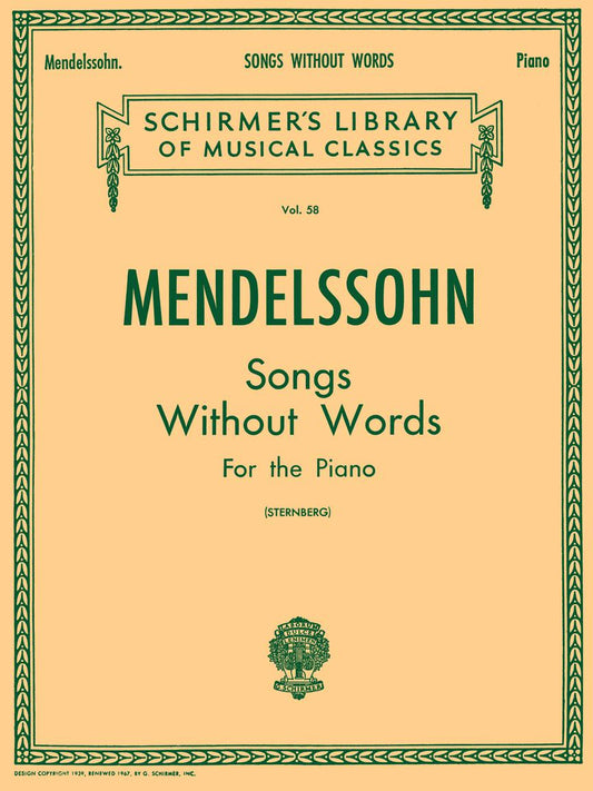Mendelssohn: Songs Without Words - G. Schirmer