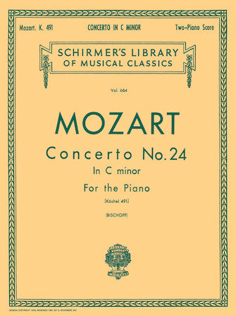 Mozart: Concerto No. 24 in C Minor, K.491 - Piano Duet - G. Schirmer