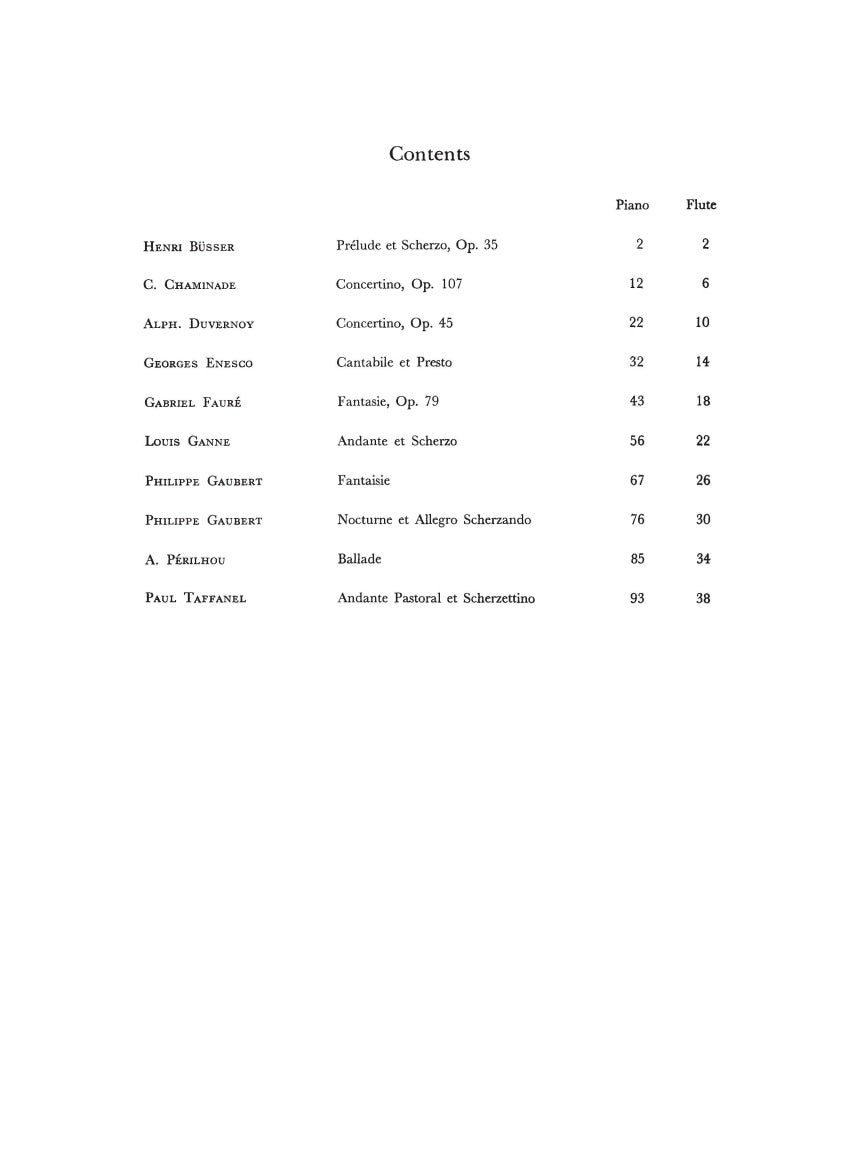 Flute Music by French Composers for Flute & Piano - G Schirmer