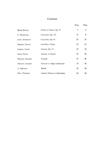 Flute Music by French Composers for Flute & Piano - G Schirmer