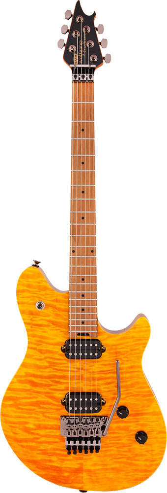 EVH Wolfgang WG Standard QM, Baked Maple Fingerboard, Transparent Amber