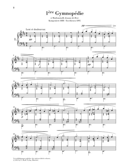Satie: Gymnopédies - Henle Urtext