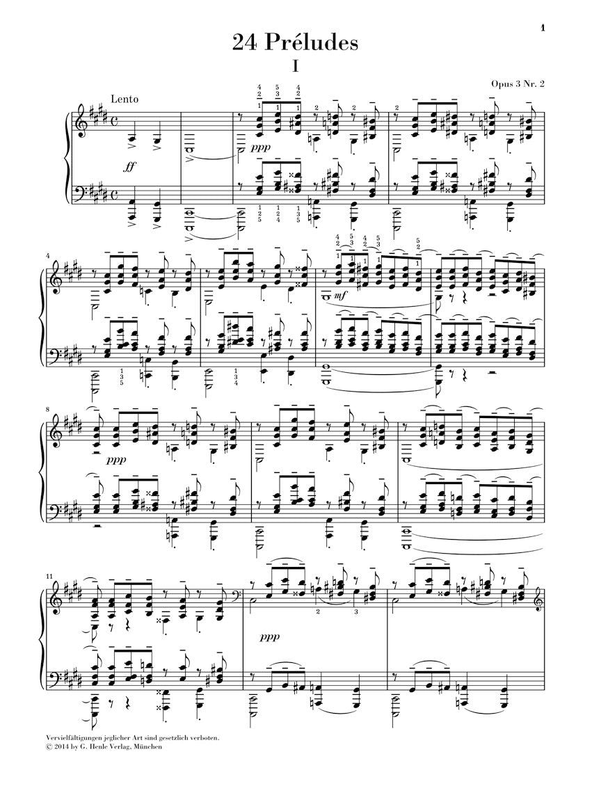 Rachmaninoff: 24 Preludes - Henle Urtext