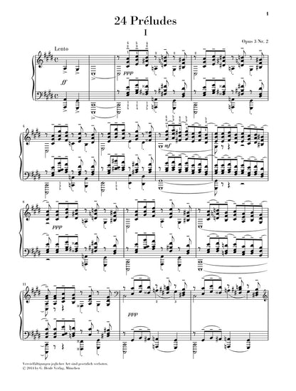 Rachmaninoff: 24 Preludes - Henle Urtext