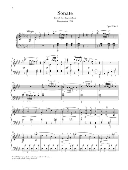 Beethoven: Piano Sonata No. 1 in F minor, Op. 2, No. 1 - Henle Urtext