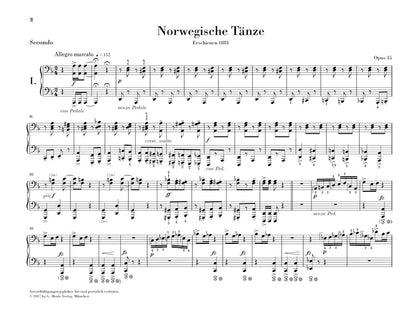 Grieg: Norwegian Dances, Op. 35 - Piano Duet - Henle Urtext