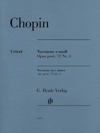 Chopin: Nocturne in E Minor Op. Post. 72, No. 1 w/ Fingering - Henle Urtext