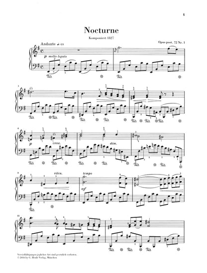 Chopin: Nocturne in E Minor Op. Post. 72, No. 1 w/ Fingering - Henle Urtext