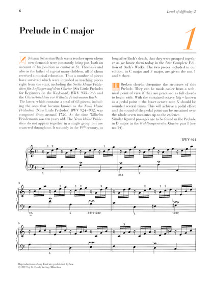 Bach: At the Piano, 16 Well-Known Original Pieces in Progressive Order - Henle Urtext