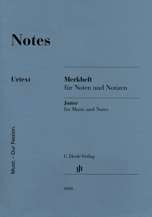 Notes: A Miniature Booklet of 8-Stave Manuscript Paper - Henle