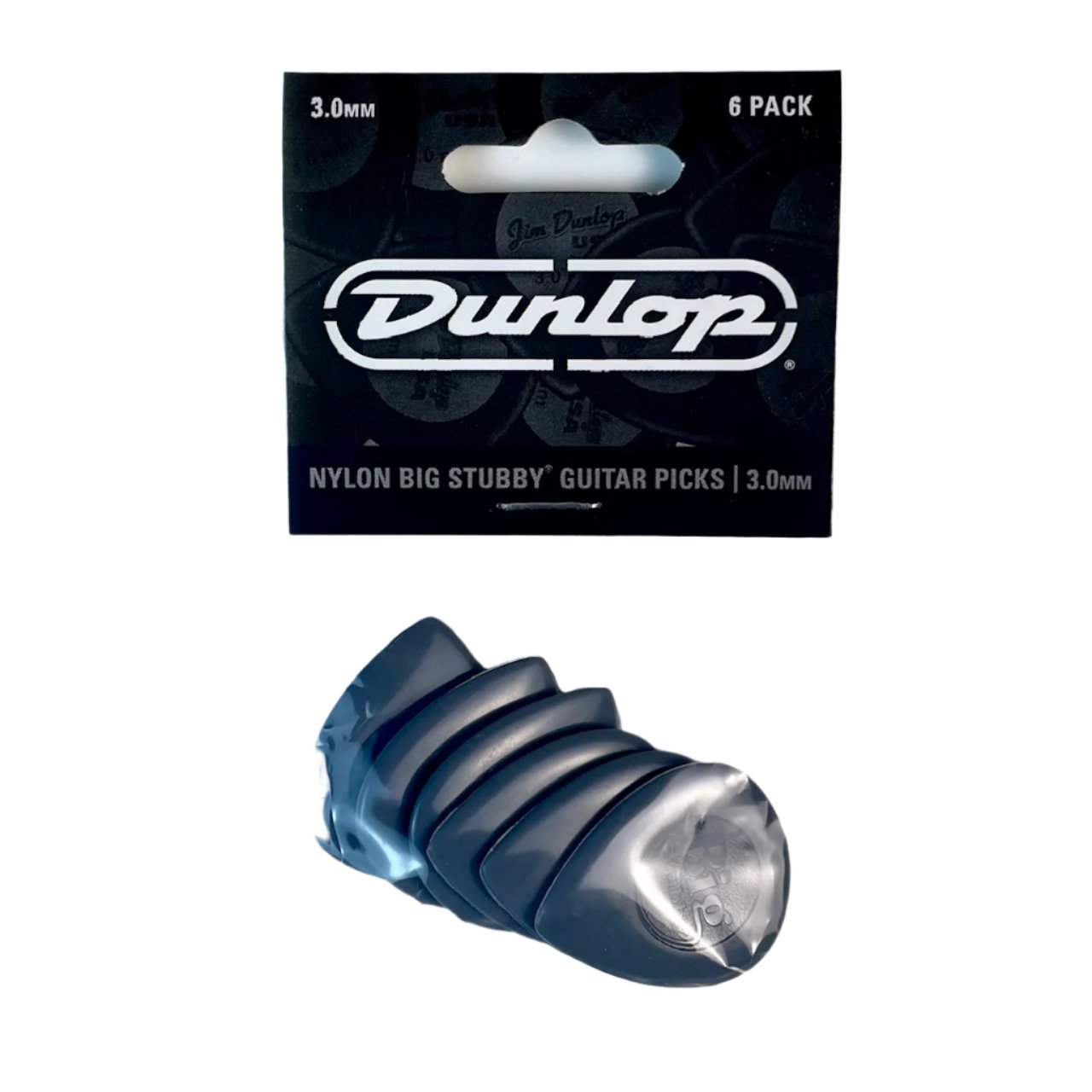 Dunlop 445P3.0 Big Stubby 3.0 Nylon Pick Pack 6pk