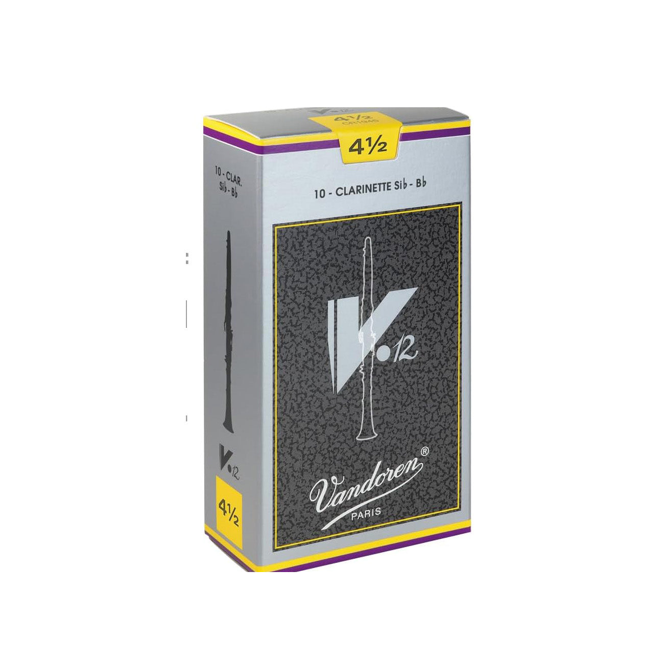 Vandoren CR1945 Bb Clarinet V.12 Reeds Strength 4.5; Box of 10