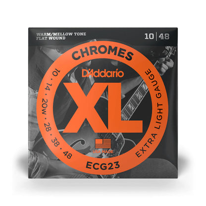 Daddario ECG23, Extra Light Electric Guitar Strings, Flat wounds