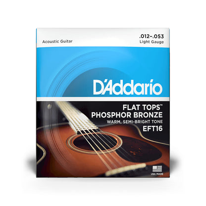 Daddario EFT16, Regular Light, flat tops, Acoustic Guitar Strings