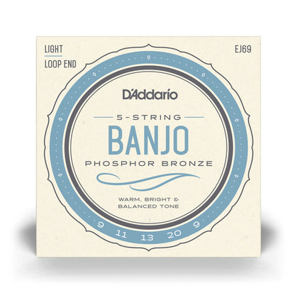 Daddario EJ69, Regular Light Set, Banjo Strings