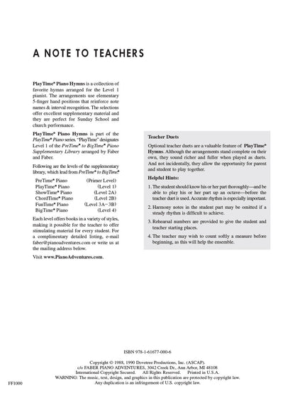 Faber Piano Adventures - PlayTime® Piano Hymns - Level 1