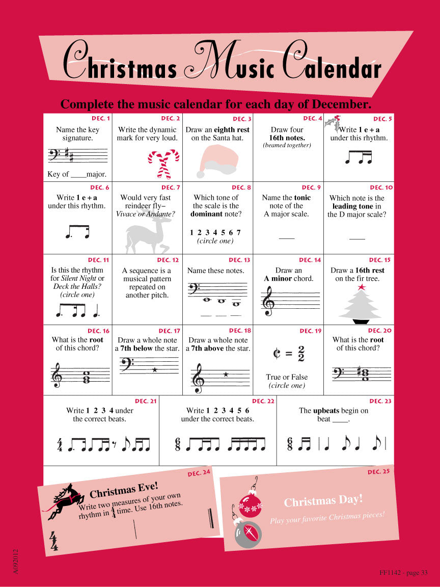 Faber Piano Adventures - Level 4 – Christmas Book, by Hal Leonard