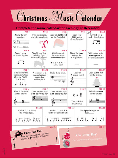 Faber Piano Adventures - Level 4 – Christmas Book, by Hal Leonard