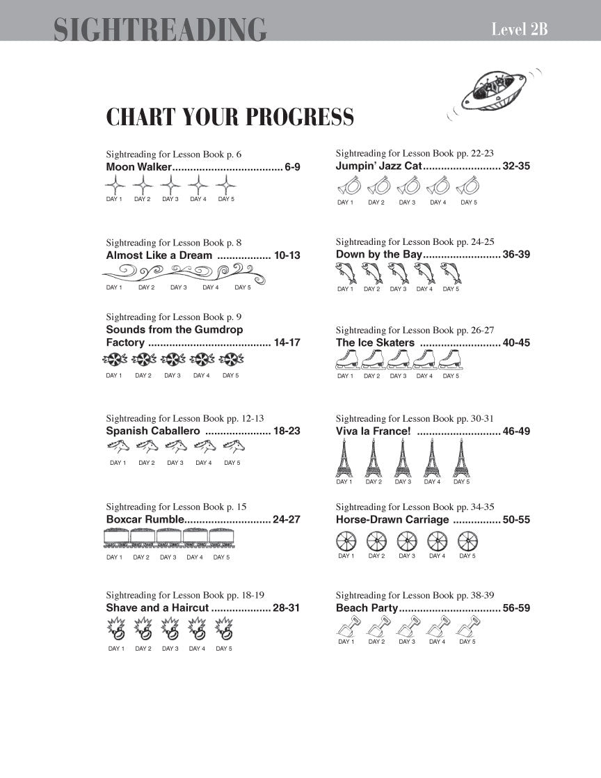 Faber Piano Adventures - Level 2B - Sightreading Book