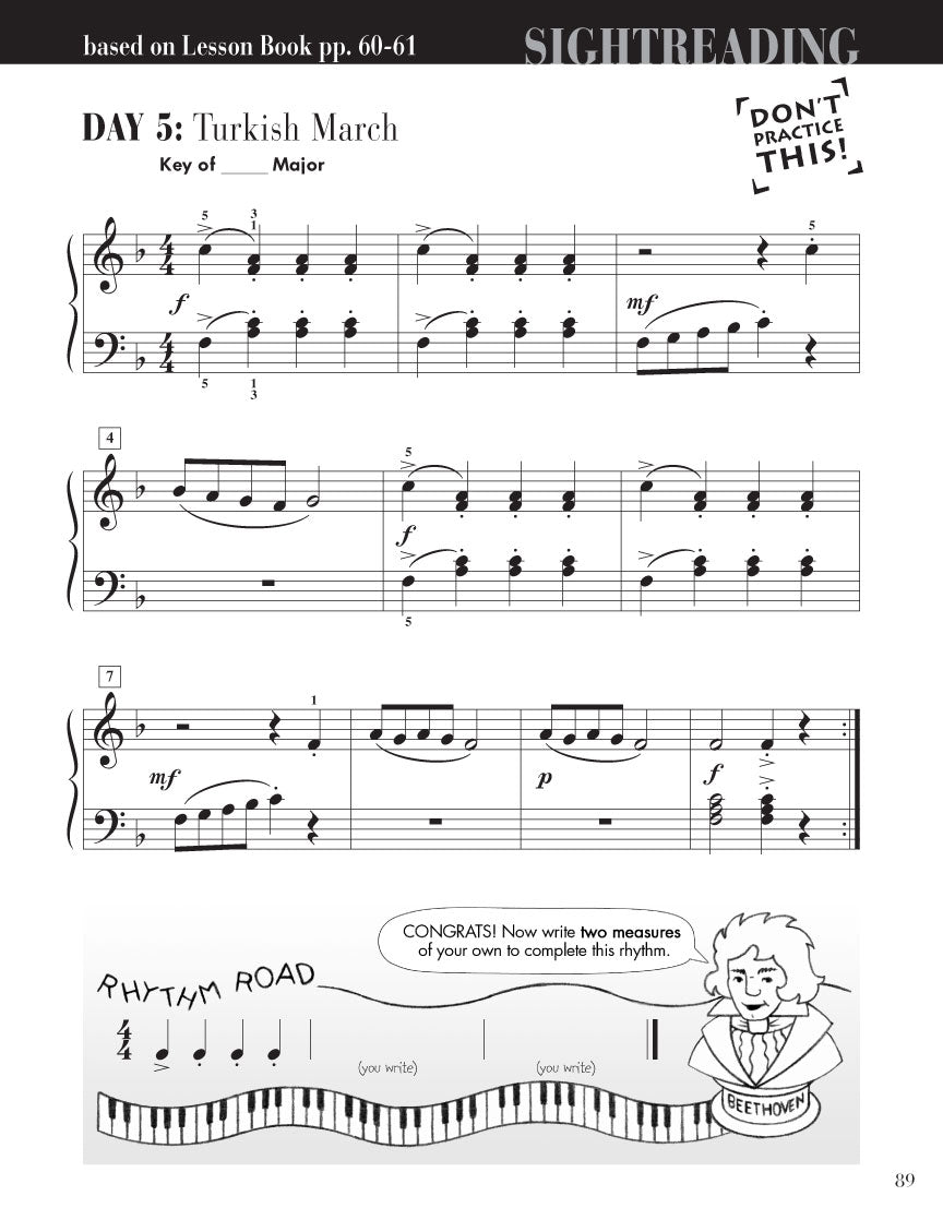 Faber Piano Adventures - Level 2B - Sightreading Book