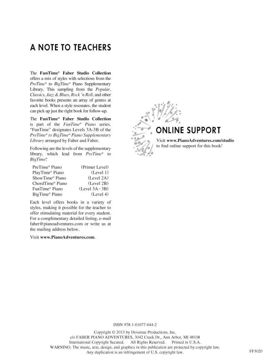 Faber Piano Adventures - Studio Collection FunTime® - Level 3A-3B
