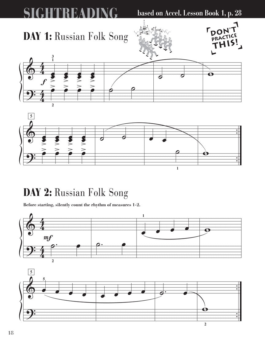 Accelerated Piano Adventures for the Older Beginner – Sightreading, Book 1